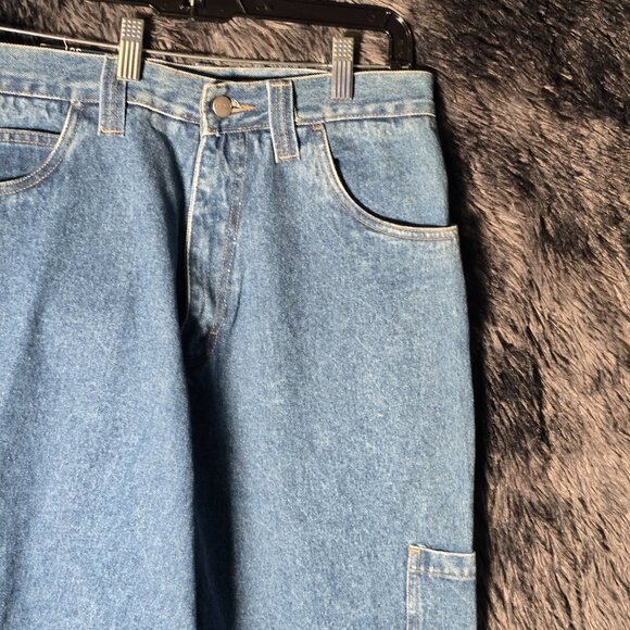 OTB On The Brink Denim Carpenter Shorts Mens 30 Blue Vintage Deadstock 90s Y2K - Picture 3 of 10